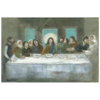The Last Supper Canvas Art Print by Chandra Savaso