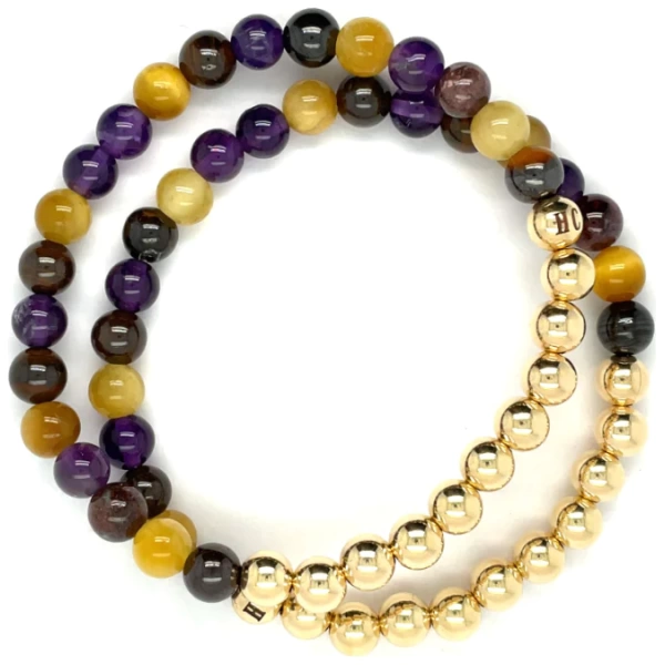 N 19 ANXIETY FREE Healer's Bracelets Women's (Set of 2)