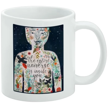 The Entire Universe is Inside You Spiritual White Mug