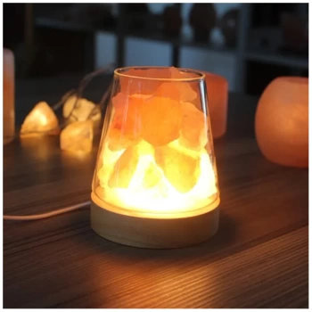 Olivenorma Goblet of Fire Shape Crystal Or Himalayan Pink Salt Lamp