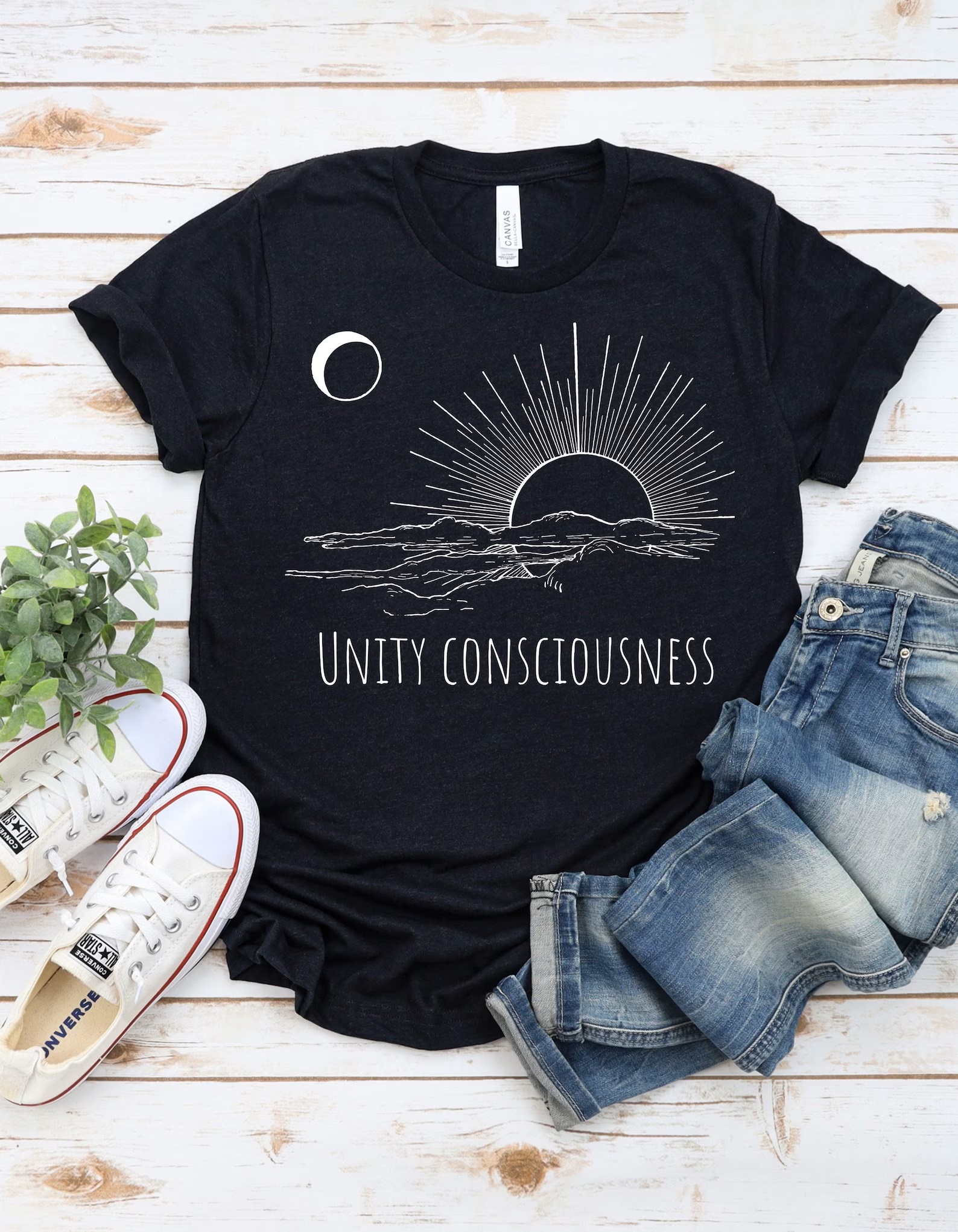 Unity Consciousness Sun and Moon T-Shirt